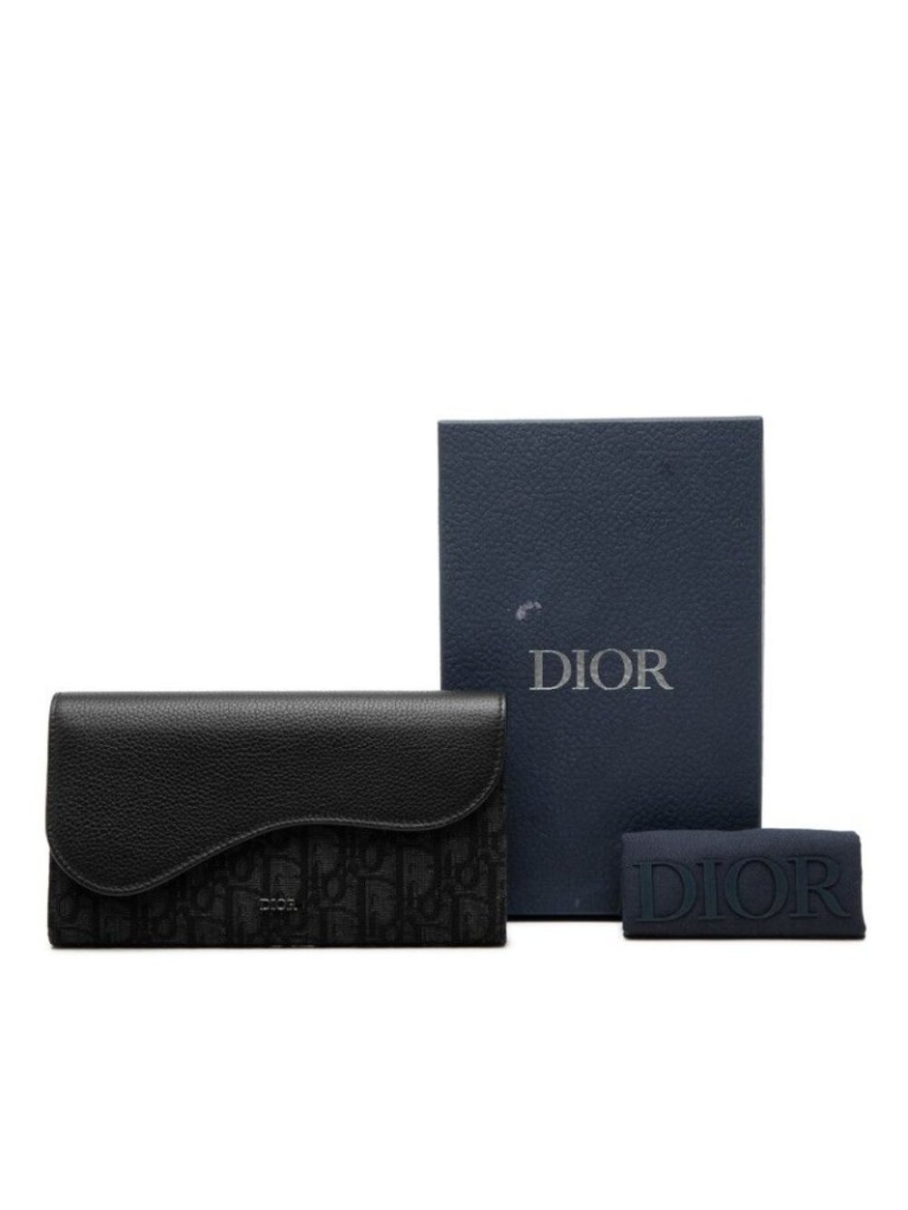 Dior Oblique Saddle Wallet Black Canvas Leather - Picture 7 of 7